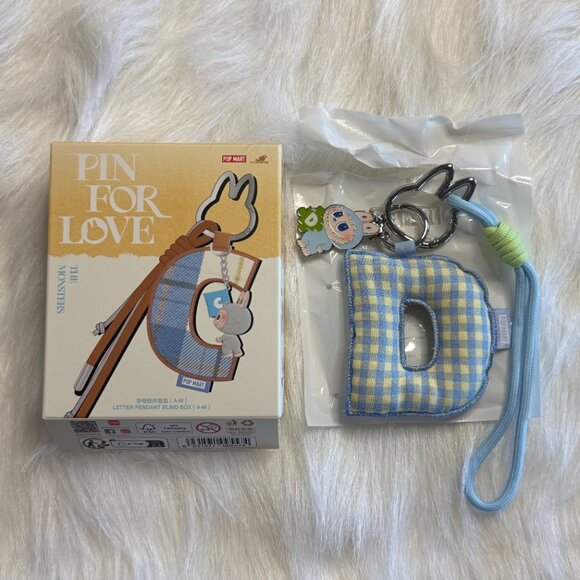 AUTHENTIC Labubu Pin for Love Plush Pendant + Letter Pendant Set – D - Picture 4 of 6